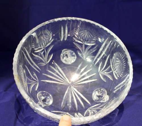 Protea cut footed bowl