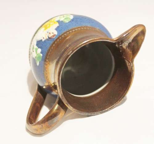 Lustre jug - copper and porcelain - 1850?