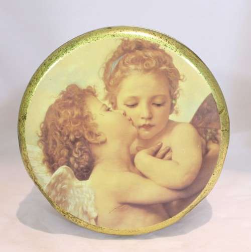 Cherub biscuit tin - Grumbridge Bedford, England