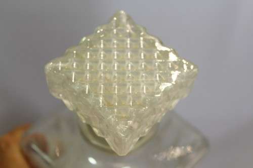 Pressed glass decanter