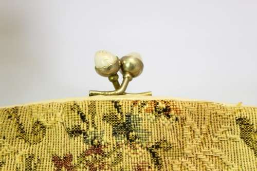 Petite point clutch bag