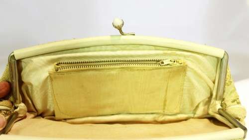Petite point clutch bag