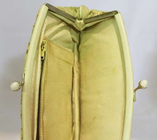 Petite point clutch bag