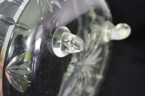 Cut glass footed bowl