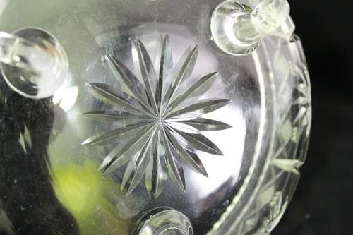 Cut glass footed bowl