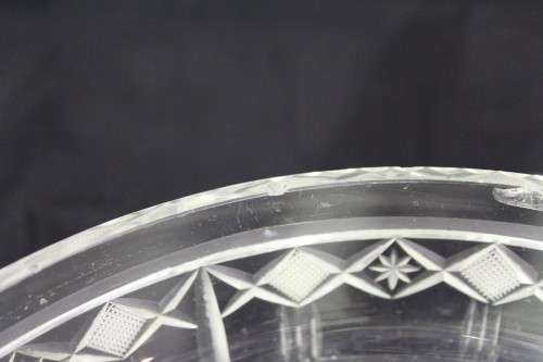 Cut glass footed bowl