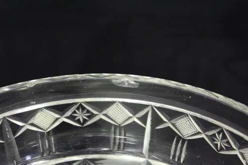 Cut glass footed bowl