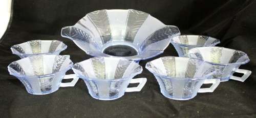 Punch bowl with six cups
