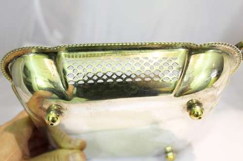 Swing handle tray - silver plated