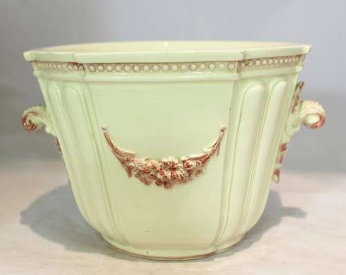 Ornate planter - Italy - White and pink - Beautiful! - Bid Now!!!