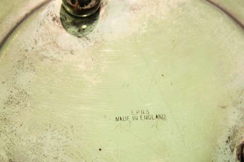 EPNS - swing handle tray with dedication 1949
