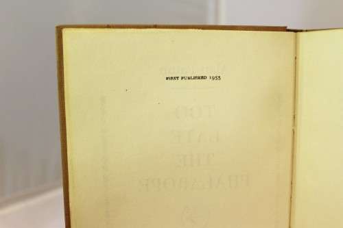 Alan Paton - too late the Phalarope - first edition 1953