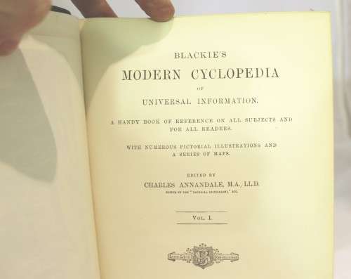 Blackies modern cyclopedia volume one - 1896