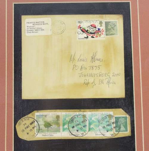 Framed envelopes with control block