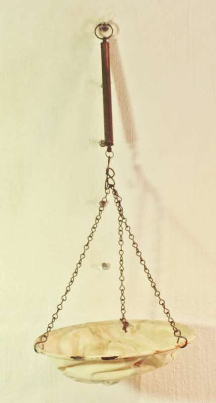 Vintage scale with fabric basket