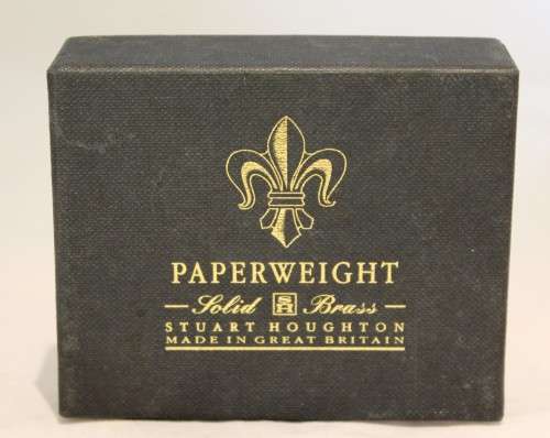 Stuart Houghton - Solid Brass paperweight - Boxed - Beautiful!!