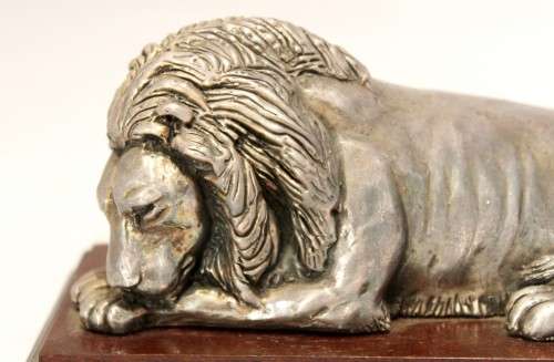 Afrisilver - lion on a base - sterling silver