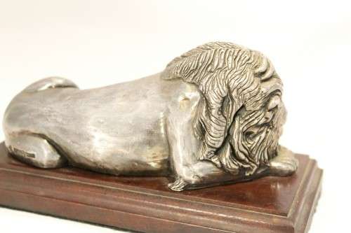 Afrisilver - lion on a base - sterling silver