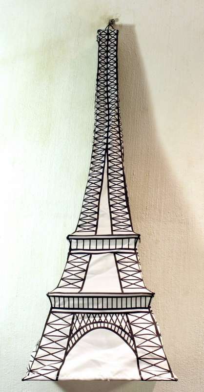 Fabric Eiffel tower - A fun piece - 80cm high - Low price, bid now!!