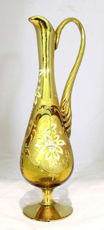 Venetian style decanter jug!! - Beautiful in yellow - Magnificent! - Low price!! - Bid Now!!!