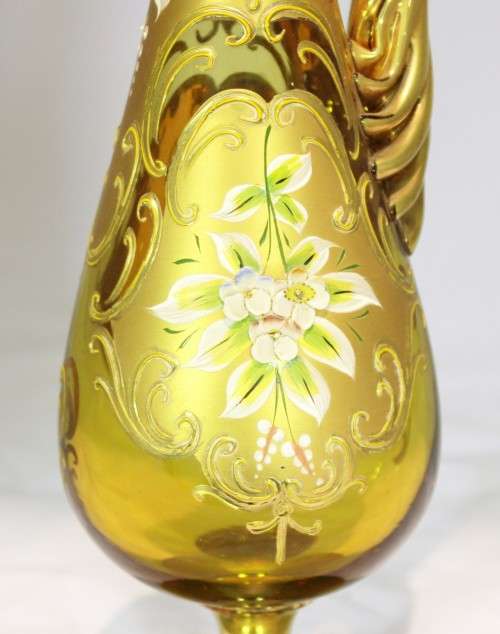 Venetian style decanter jug!! - Beautiful in yellow - Magnificent! - Low price!! - Bid Now!!!