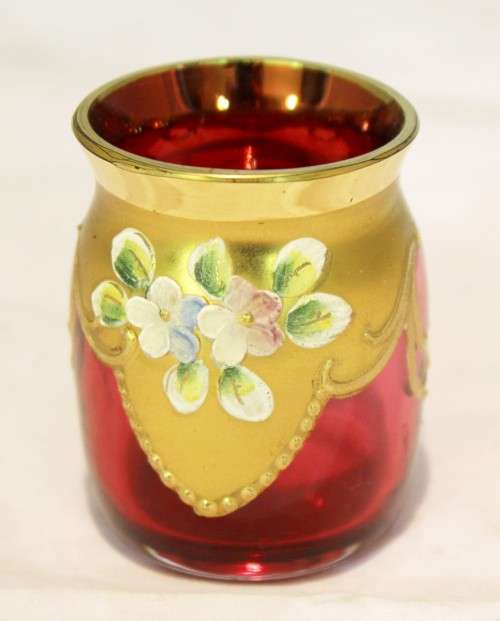 Venetian style vase - Red posy vase - A beauty!! - Low price!! - Bid Now!!!