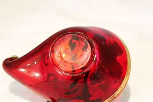Venetian style dish - Red pin dish - A beauty!! - Low price!! - Bid Now!!!
