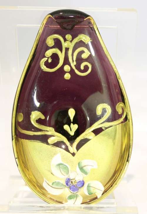 Venetian style dish - amber pin dish