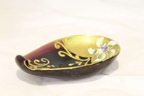 Venetian style dish - amber pin dish