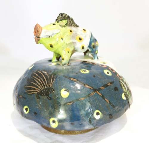 Luyanda Mayekiso - Ceramic ornament - Warthog - Beautiful!! - Low price!! - Bid Now!