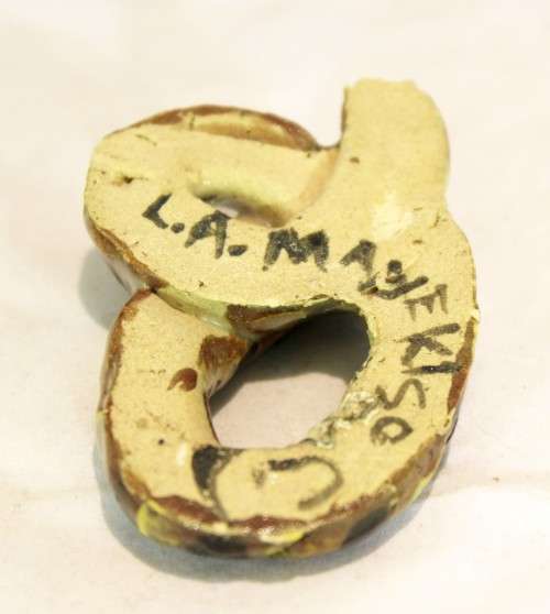 Luyanda Mayekiso - Ceramic ornament - Miniature snake - Beautiful!! - Bid Now!