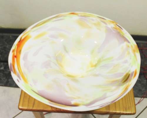 Large art glass center piece