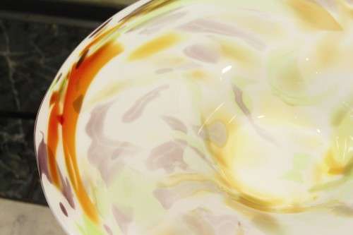 Large art glass center piece