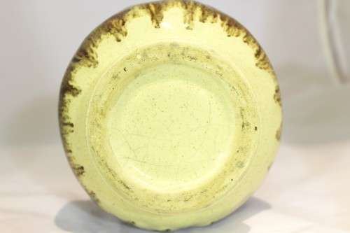 Brown vase with drip glazing - Beautiful!
