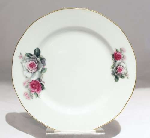 Chinese porcelain - Red and pink roses - Trio - Beautiful! - Bid Now!!!