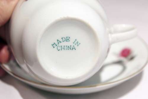 Chinese porcelain - Red rose - Duo - Beautiful!