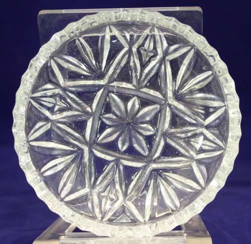 Pressed glass trinket holder