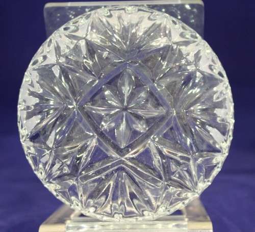 Pressed glass trinket holder