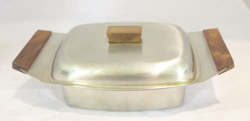 Butter dish with wooden handles!! - A Beauty! - Bid Now!!!