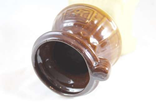 Stoneware footed vase