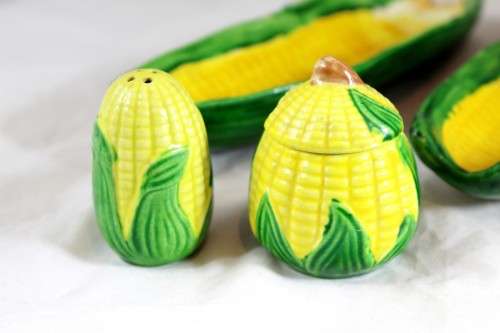 Corn on the cob - Condiment set - Most unusual! - Beautiful!! - Low Price - Bid Now!!