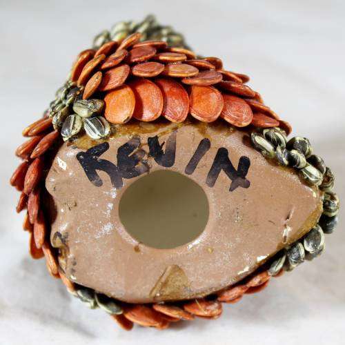 Owl made with seeds