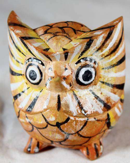 Multi-colored Orange Owl - Beautiful!! - Bid Now!