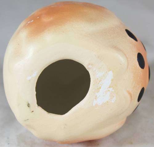 Pottery owl with black spots