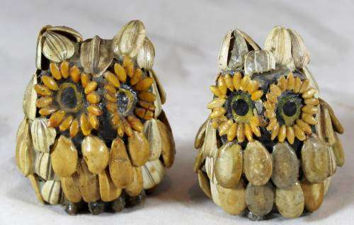 Small pair of seed owls