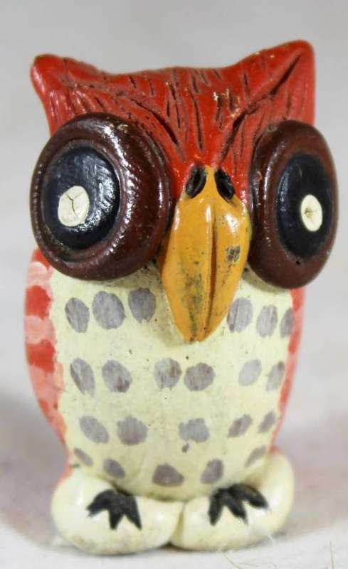 Miniature Red and White Owl