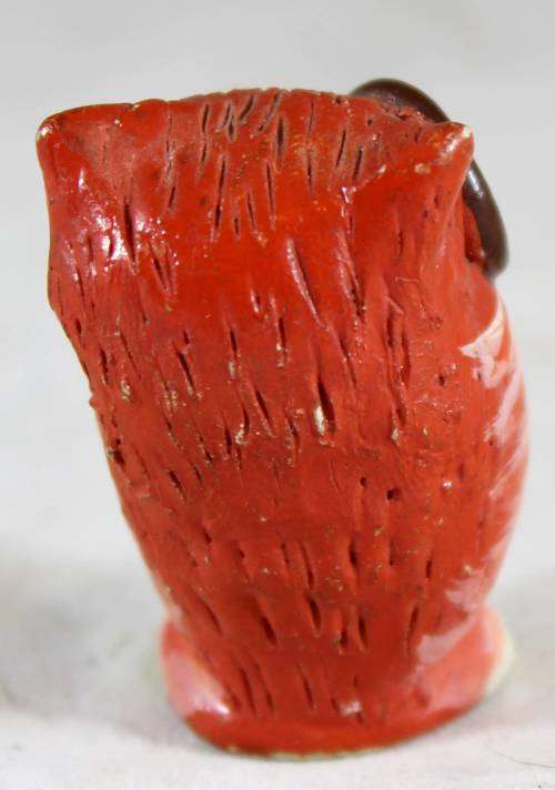 Miniature Red and White Owl