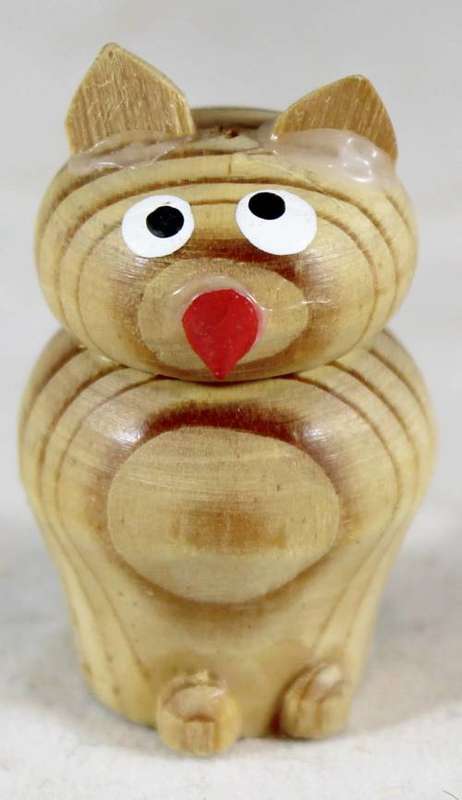 Miniature wooden owl