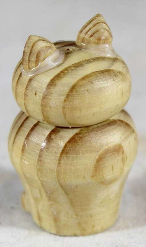 Miniature wooden owl