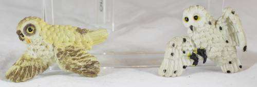 Fridge Magnet - Four owls in flight